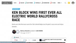 砖叔驾驶福特Fiesta ERX2出战纯电公路拉力赛夺冠