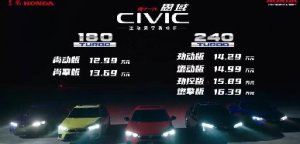 东风Honda第十一代思域郑州区域正式上市！